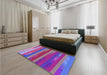 Patterned Medium Purple Rug in a Bedroom, pat2790pur