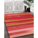 Machine Washable Transitional Bright Orange Rug in a Family Room, wshpat2790rd