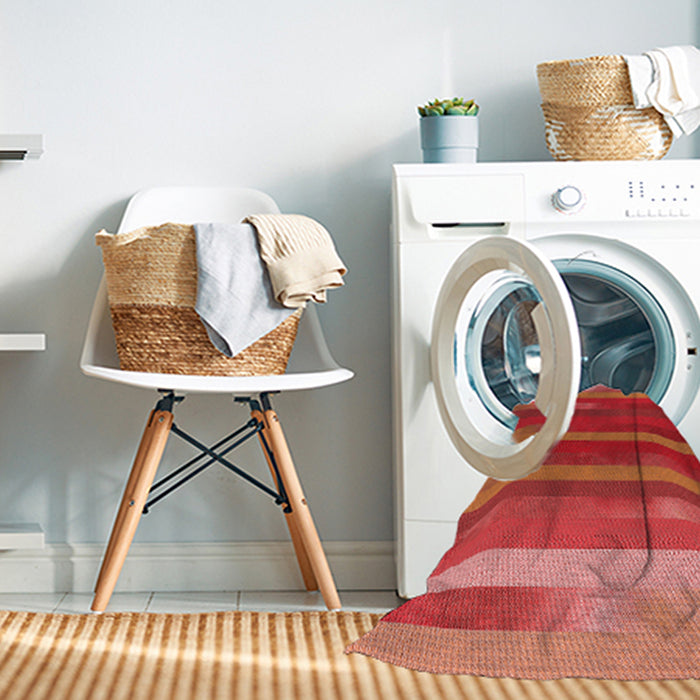 Machine Washable Transitional Bright Orange Rug in a Washing Machine, wshpat2790rd