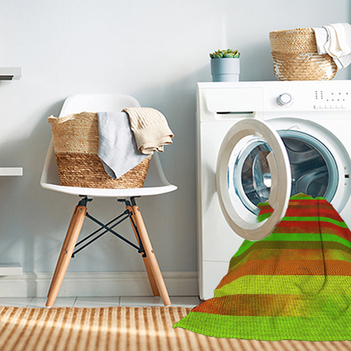 Machine Washable Transitional Green Rug in a Washing Machine, wshpat2790yw