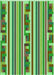 Machine Washable Transitional Fern Green Rug, wshpat2791grn