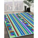 Machine Washable Transitional Deep Periwinkle Purple Rug in a Family Room, wshpat2791lblu