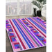Machine Washable Transitional Dark Orchid Purple Rug in a Family Room, wshpat2791pur