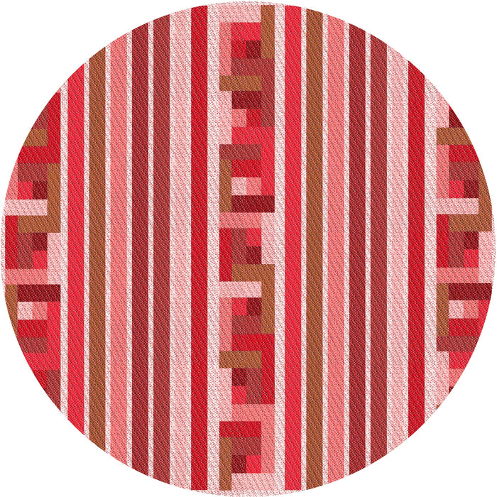 Square Machine Washable Transitional Light Coral Pink Rug in a Living Room, wshpat2791rd