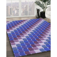 Patterned Amethyst Purple Rug, pat2792blu