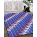 Patterned Amethyst Purple Rug in Family Room, pat2792blu