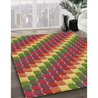 Patterned Caramel Brown Rug, pat2792brn