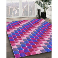 Patterned Medium Purple Rug, pat2792pur