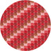 Square Patterned Red Rug, pat2792rd