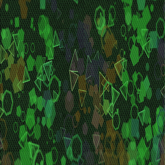 Machine Washable Transitional Green Rug, wshpat2793grn