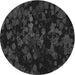 Square Patterned Midnight Gray Rug, pat2793gry