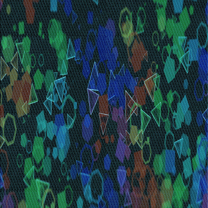 Patterned Teal Green Rug, pat2793lblu