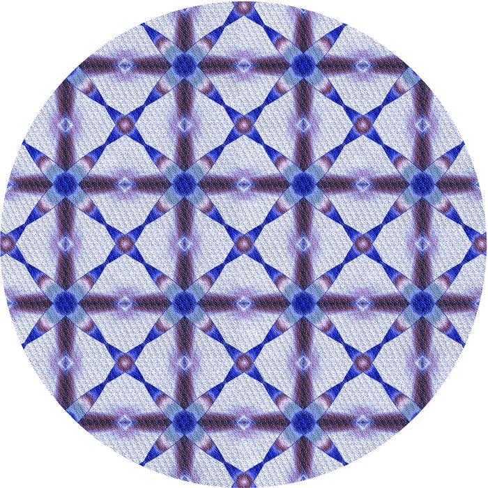 Square Patterned Slate Blue Rug, pat2794blu