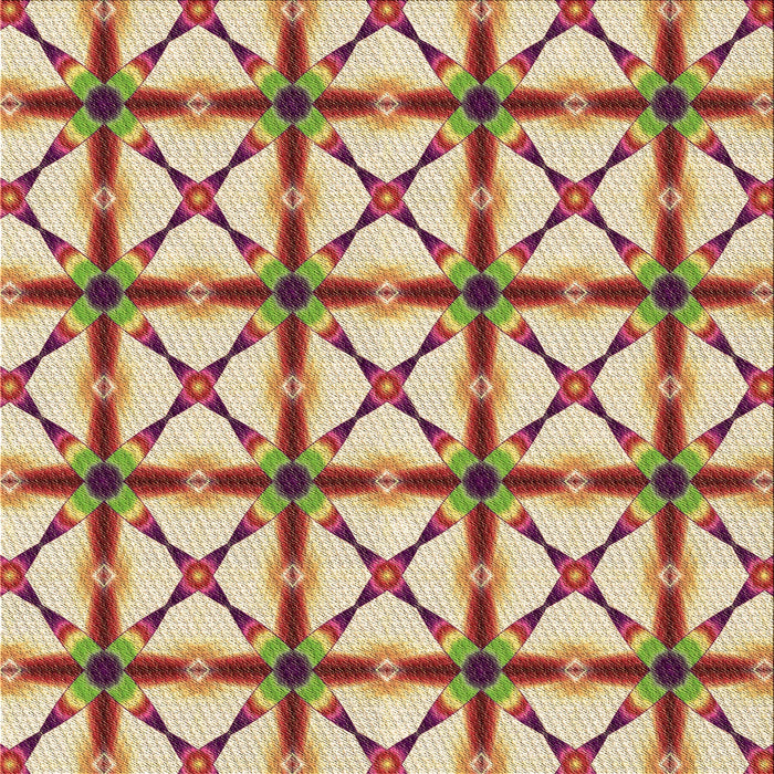 Round Patterned Red Rug, pat2794brn