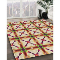 Patterned Red Rug, pat2794brn