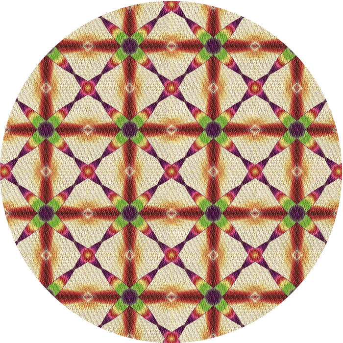 Square Patterned Red Rug, pat2794brn