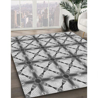 Patterned Platinum Silver Gray Rug, pat2794gry