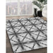 Patterned Platinum Silver Gray Rug in Family Room, pat2794gry