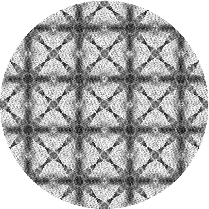 Square Patterned Platinum Silver Gray Rug, pat2794gry