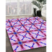 Machine Washable Transitional Blossom Pink Rug in a Family Room, wshpat2794pur