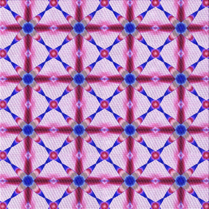 Round Patterned Blossom Pink Rug, pat2794pur