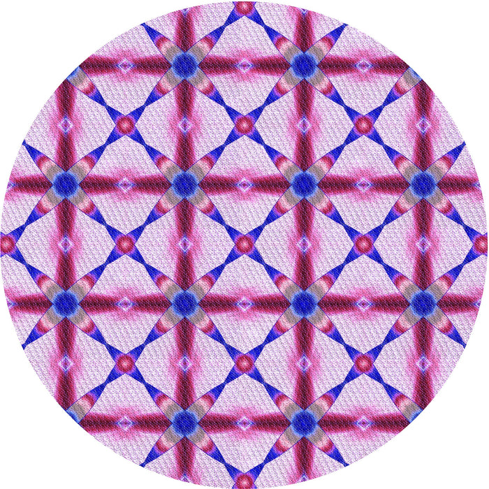 Square Patterned Blossom Pink Rug, pat2794pur