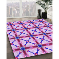 Patterned Blossom Pink Rug, pat2794pur