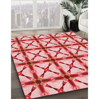 Patterned Pink Rug, pat2794rd