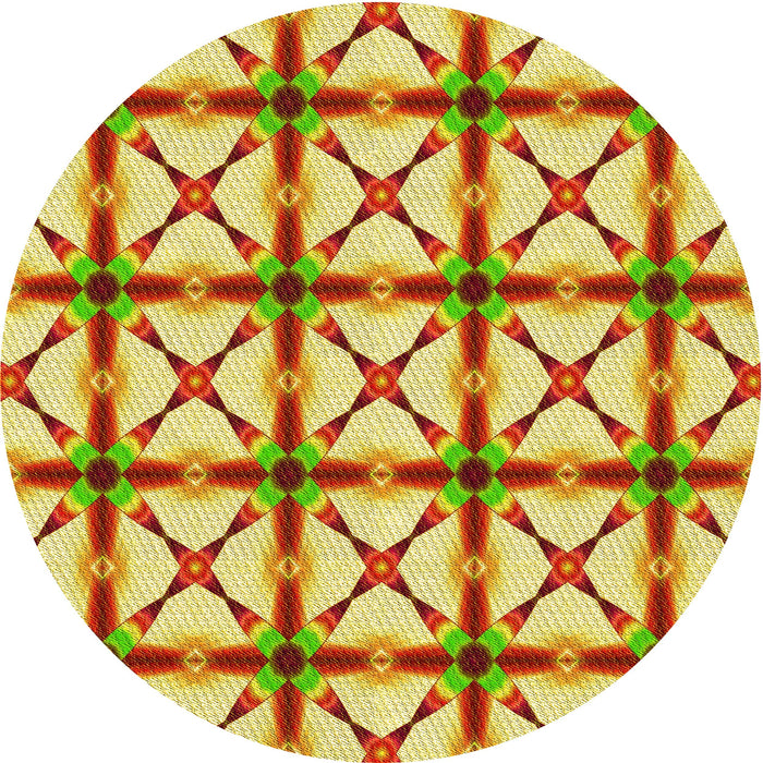 Square Patterned Orange Red Orange Rug, pat2794yw