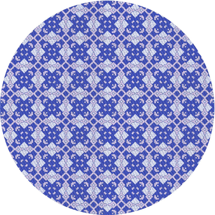 Square Patterned Blue Orchid Blue Rug, pat2795blu