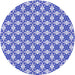 Square Patterned Blue Orchid Blue Rug, pat2795blu