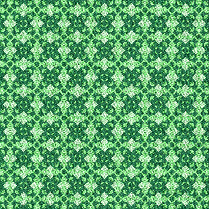 Round Patterned Jade Green Rug, pat2795grn