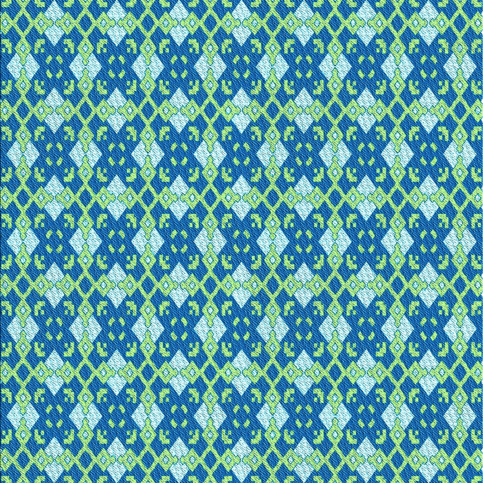 Machine Washable Transitional Blue Rug, wshpat2795lblu