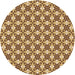 Square Patterned Saddle Brown Rug, pat2795org