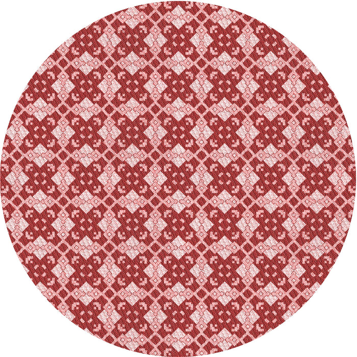 Square Patterned Pastel Pink Rug, pat2795rd