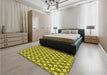 Patterned Oak Brown Rug in a Bedroom, pat2795yw