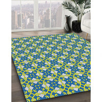 Patterned Green Novelty Rug, pat2795