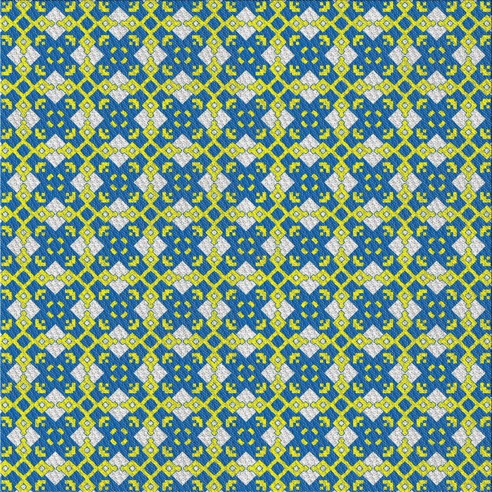 Square Patterned Green Novelty Rug, pat2795