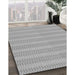 Patterned Silver Gray Rug in Family Room, pat2796gry