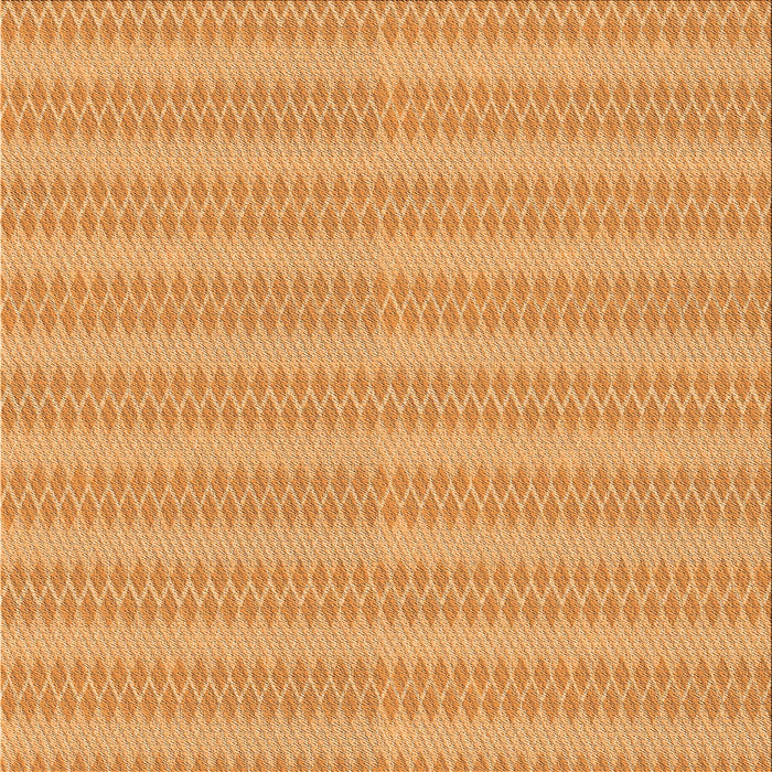 Round Patterned Neon Orange Rug, pat2796org