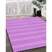 Patterned Violet Purple Rug in Family Room, pat2796pur