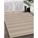 Machine Washable Transitional Dark Almond Brown Rug in a Family Room, wshpat2796