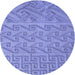 Square Patterned Denim Blue Rug, pat2797blu