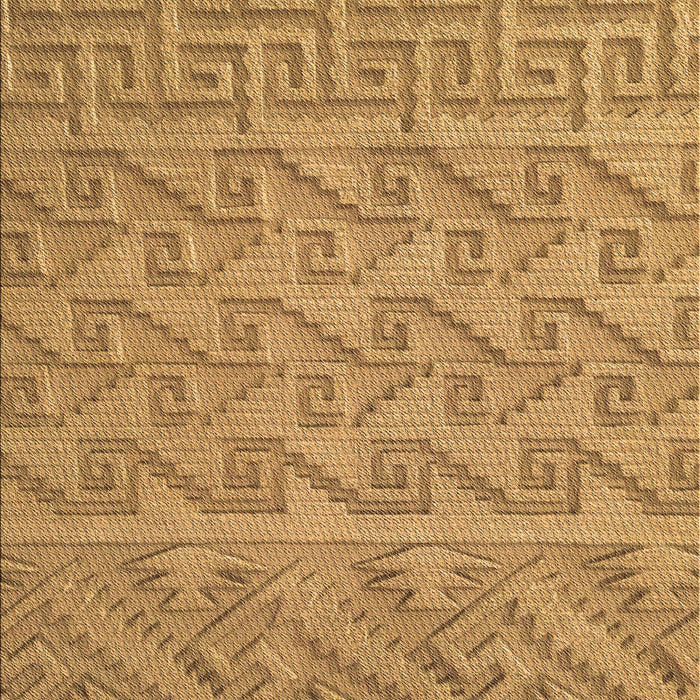 Machine Washable Transitional Yellow Rug, wshpat2797brn