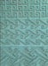 Patterned Sea Green Rug, pat2797lblu