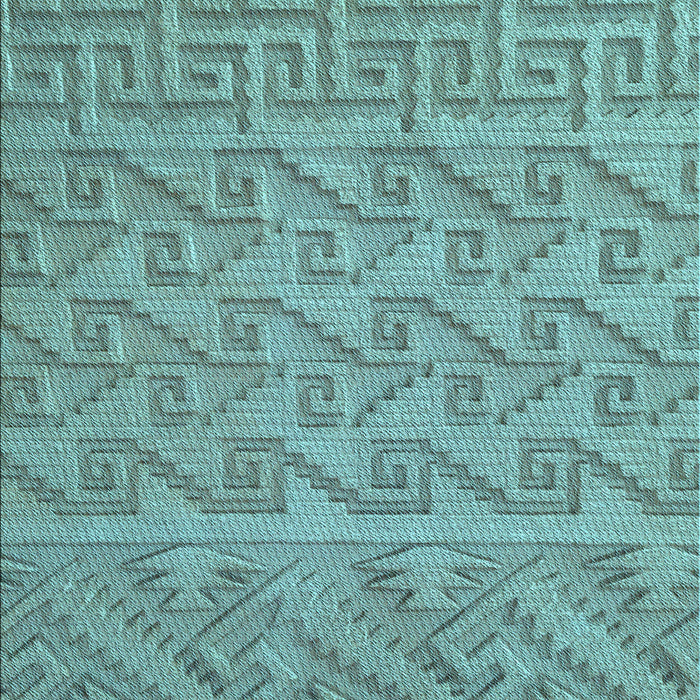 Patterned Sea Green Rug, pat2797lblu