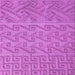 Round Machine Washable Transitional Bright Neon Pink Purple Rug, wshpat2797pur