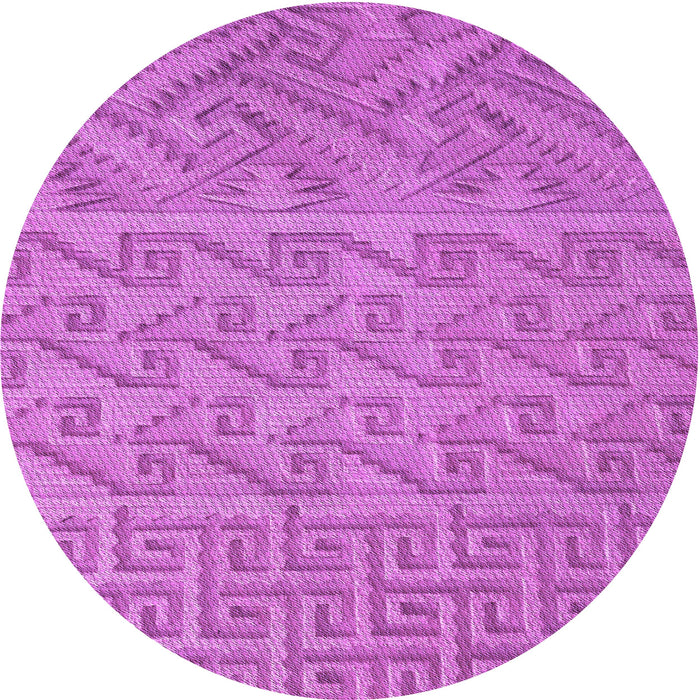 Square Machine Washable Transitional Bright Neon Pink Purple Rug in a Living Room, wshpat2797pur
