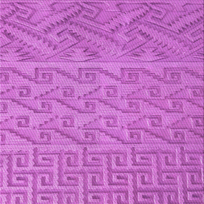 Round Patterned Bright Neon Pink Purple Rug, pat2797pur