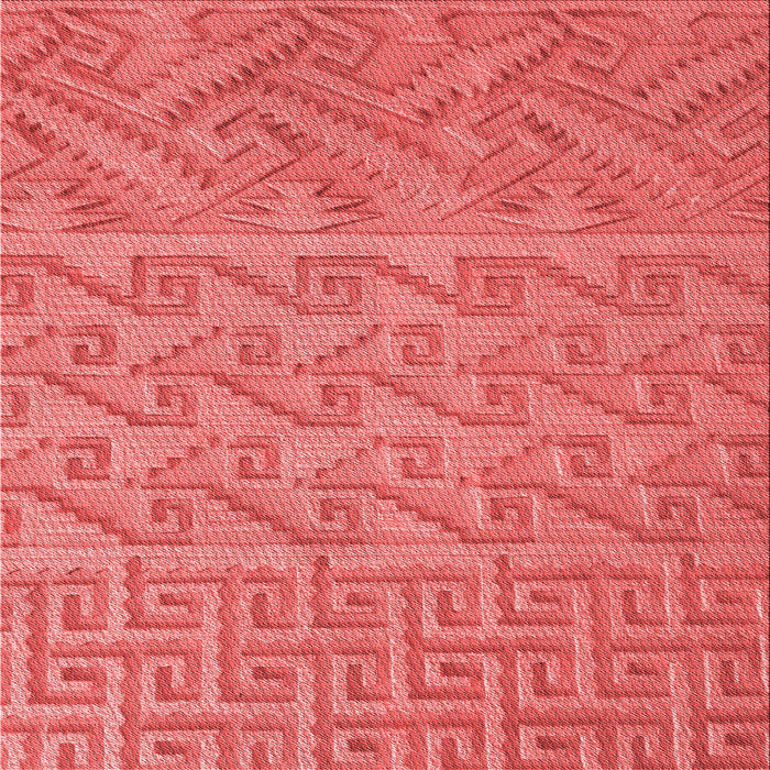 Round Patterned Red Rug, pat2797rd